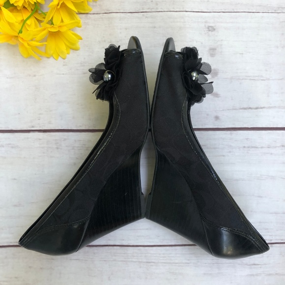 Coach Tamalia Wedge Peep Toe Shoe - Picture 4 of 8